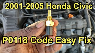 How to Replace Coolant Temperature Sensor 2001-2005 Honda Civic 1.7L