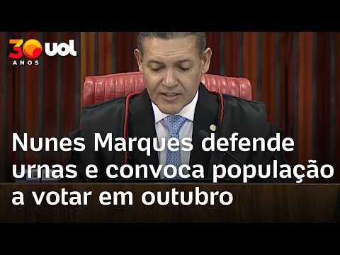 Nunes Marques defende urnas eletrônicas após eleição simulada e convoca população a votar em outubro