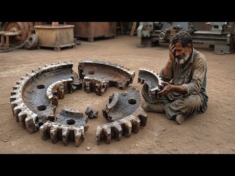 Completely Destroyed Giant Gear Turned into Brand New Gear | Extreme Manufacturing Process