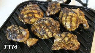 Stovetop Boneless Skinless Chicken Thighs on the Cast Iron Grill~Easy Cooking
