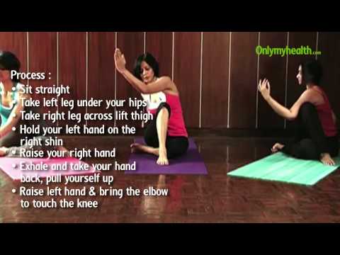 Halbe Wirbelsäulendrehung im Yoga zur Reduzierung von Bauchfett - Onlymyhealth.com