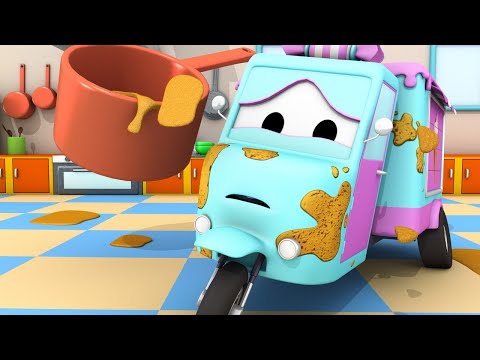Tomova Autopraonica u Auto Gradu 💧 Slastičarski Auto Carrie 2 - Crtani sa kamionima za djecu