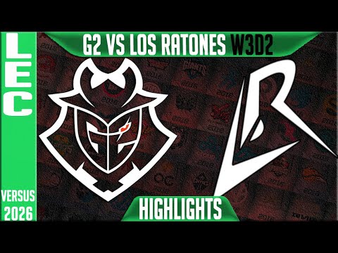 G2 vs LR Highlights | LEC W3D2 2026 Versus | G2 Esports vs Los Ratones