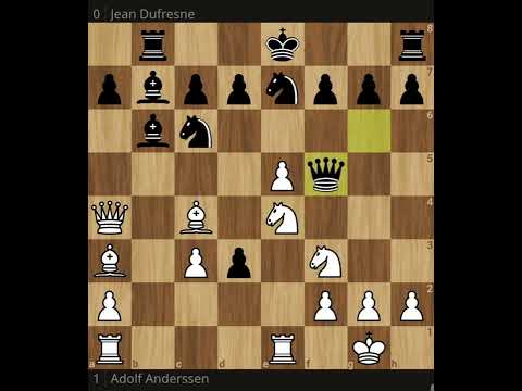 The Evergreen Game.. Adolf Anderssen's vs Jean Duresne. Most beautiful chess Played