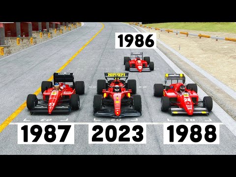 Ferrari F1 2023 vs Ferrari F1 1986-1987-1988 - Imola GP