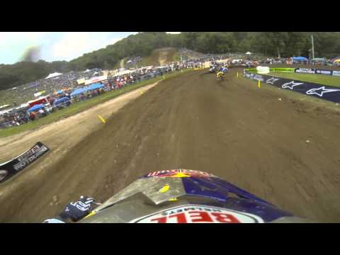 GoPro HD: James Stewart Lap 1 Moto 1 - Spring Creek MX Lucas Oil Pro Motocross Championship 2013