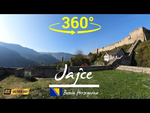 🇧🇦 Jajce 360° Virtual Tour | Explore Bosnia's Medieval Fortress & Stunning Waterfalls in 4K VR
