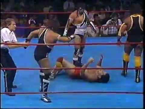 Bestia Salvaje/Tony Arce/Vulcano vs. Antifaz/Apolo & Cesar Dantes