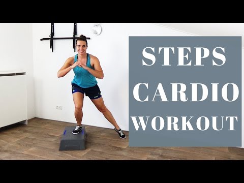 10 Minute Cardio Steps Workout for Weight Loss – Challenging Step Exercises – At Home