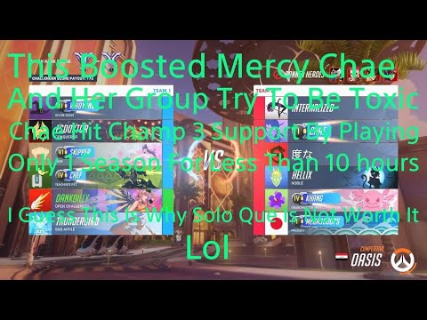 Trying To Carry Against A Toxic Smurfing Champ 3 Stack As Mercy OW2 GM Mercy Gameplay