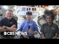NASA astronauts Butch Wilmore and Suni Williams talk about long-delayed return to Earth