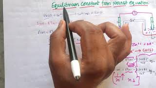 Equilibrium constant form nernst equation class 12  chemistry in