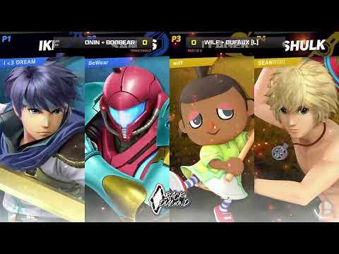 Black Diamond dGF: Onin + BooBear (Ike + Samus/ROB) vs Wilf + Dufaux (Villager/Shulk)