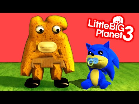 Spn0g Bob With Baby Sonic - BAD ENDING - Spongebob Fan Game - LittleBigPlanet 3 | EpicLBPTime