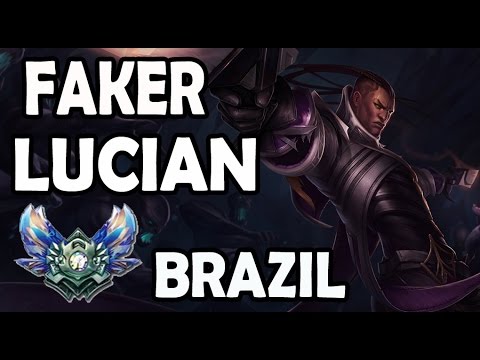SKT Faker plays Lucian Jungle vs Elise Ranked Diamond Brazil