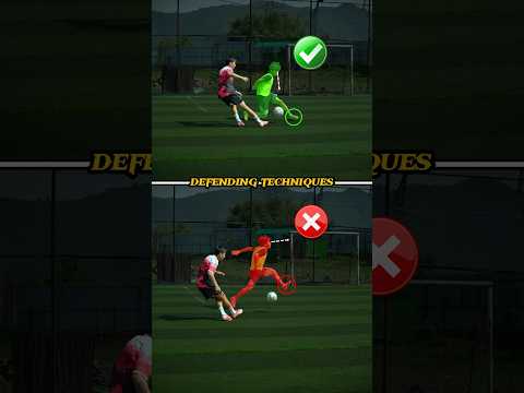 How to DEFEND THE BALL ⚽️.#football #footballskills #soccer #defending #shorts