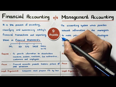 Financial vs Management Accounting - By Saheb Academy
