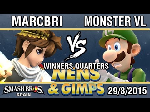 Nens&Gimps - Marcbri (Pit, Diddy) VS Monster VL (Luigi) SSB4 Winners Quarters