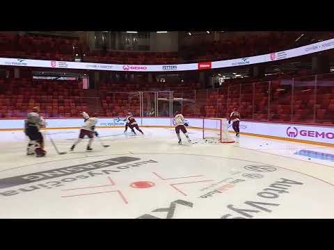 Trénink A týmu HC Dukla Jihlava před prvním zápasem v Horácké aréně