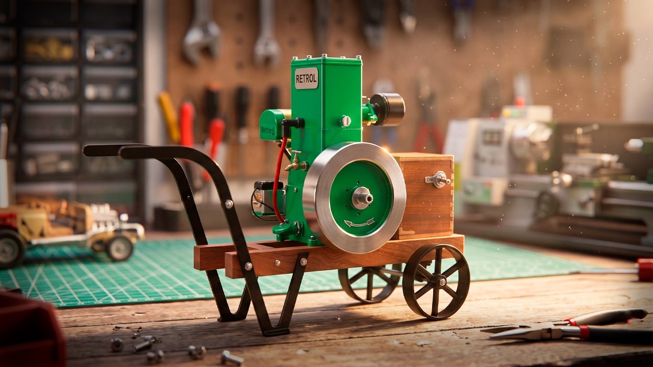 BUILDING a Miniature Functional Scale LISTER D ENGINE | FIRST START & Testing!