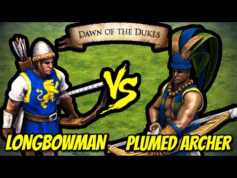 200 Elite Longbowmen vs 192 Elite Plumed Archers (Total Resources) | AoE II: Definitive Edition