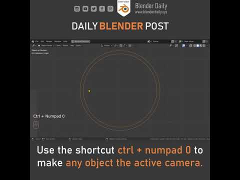 Make any Object the Active Camera in Blender!