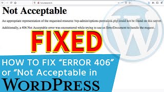 How to Fix 406 or Not Acceptable Error Using .htaccess in cPanel?