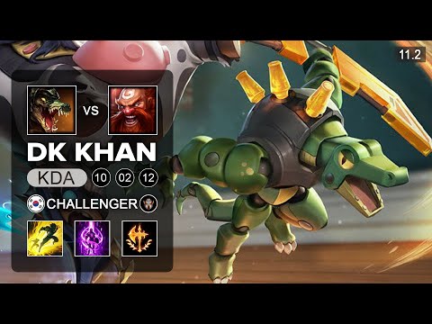 DK Khan Renekton Top vs Gragas - KR Challenger patch 11.2