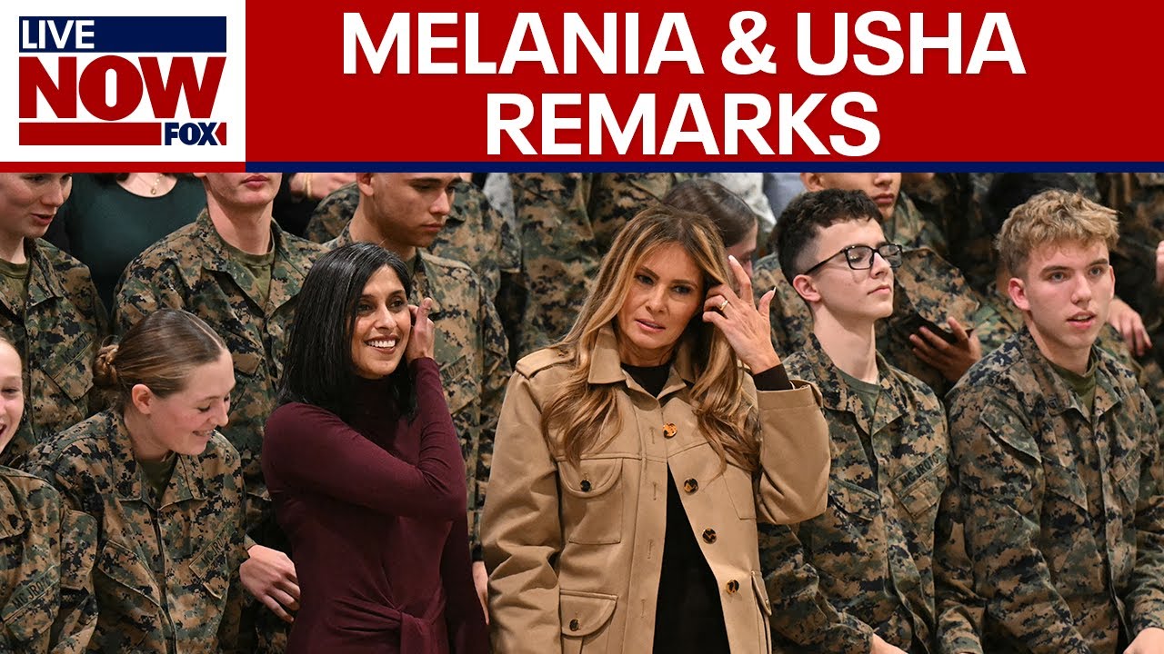 Melania Trump, Usha Vance speak to military families