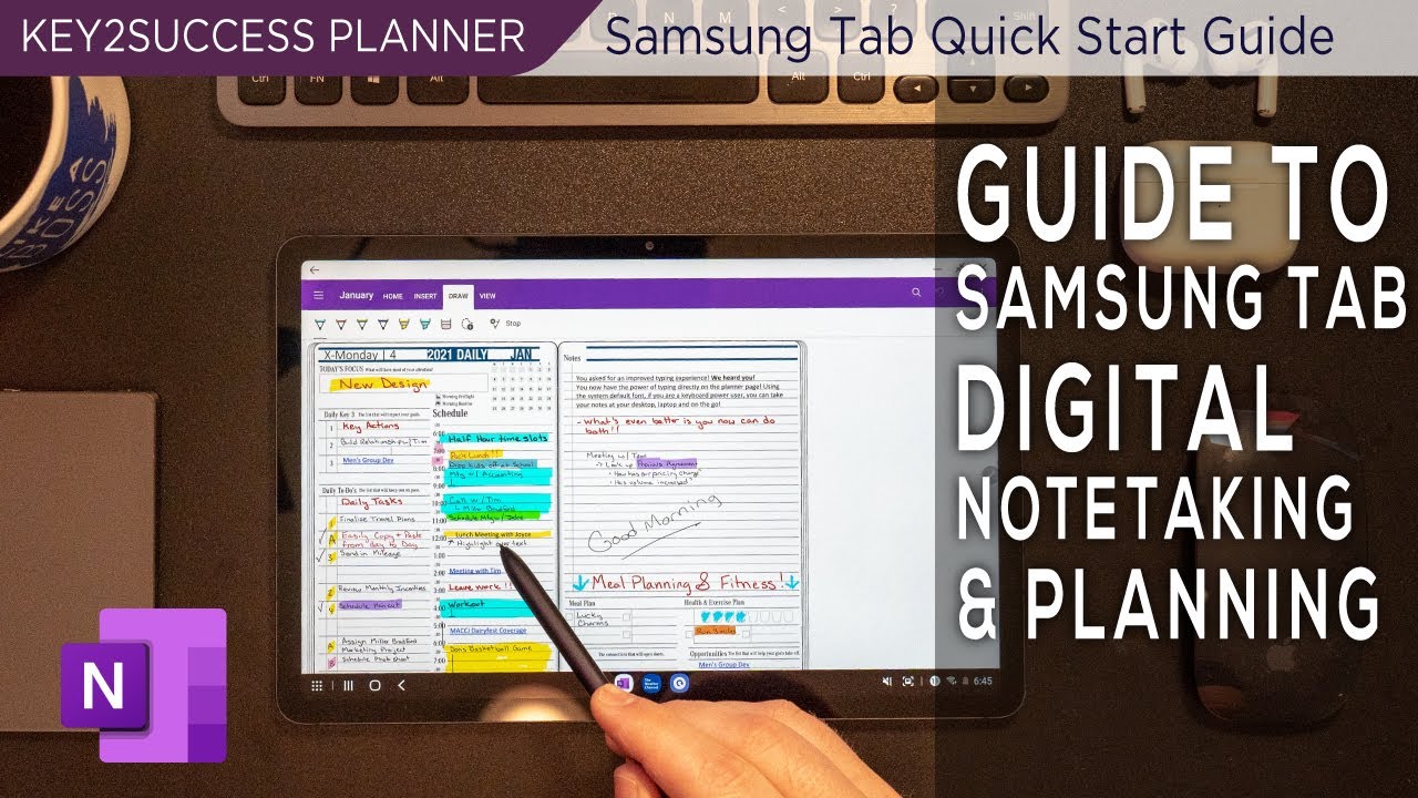 How To Use Samsung Tab for Digital Notetaking using OneNote
