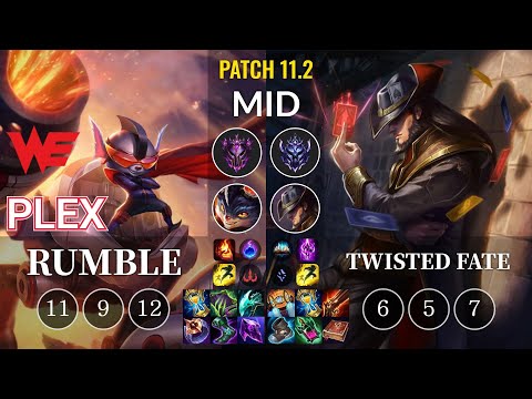 WE Plex Rumble vs Twisted Fate Mid - KR Patch 11.2