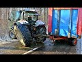 ¡un caso total en la carretera tractor john deere fendt wario en una situación extrema ¡atrapado