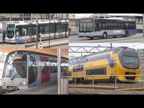 Trein, Metro, Bus, Tram bij Schiedam Centrum (April 2017)