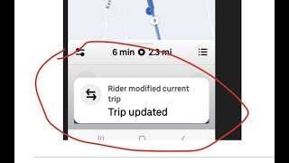 What to do if Rider modifies current trip a few minutes in? TRIP UPDATED. NO NO