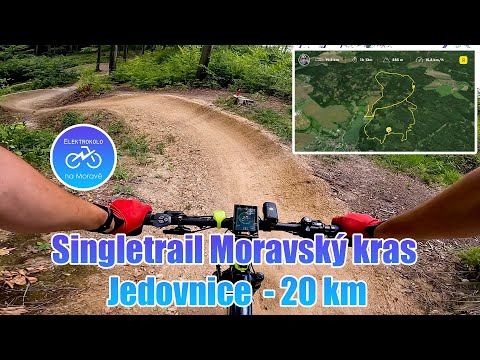 Elektrokolo: Cyklotrasa - Singletrail Moravský kras Jedovnice. Okruh 1 + 2. Téměř bez zadních brzd