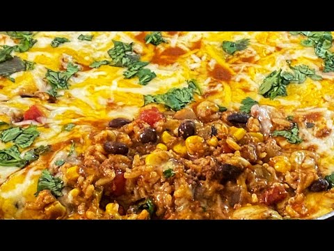 Make The BEST Mexican BEEF And RICE Skillet Easy Weeknight Meal #dinner