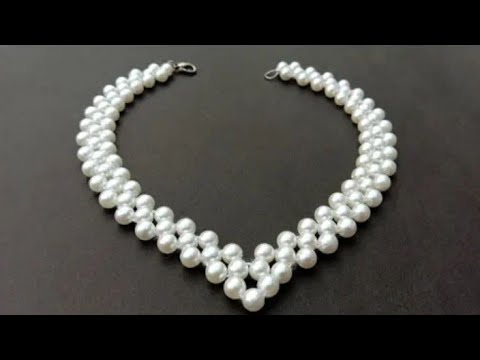 How To Make Pearl Necklace//Designer Necklace// Meghla Craft And Creation