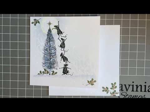 One Star and Four Mice at Christmas by Jo Rice  - A Lavinia Stamps Tutorial