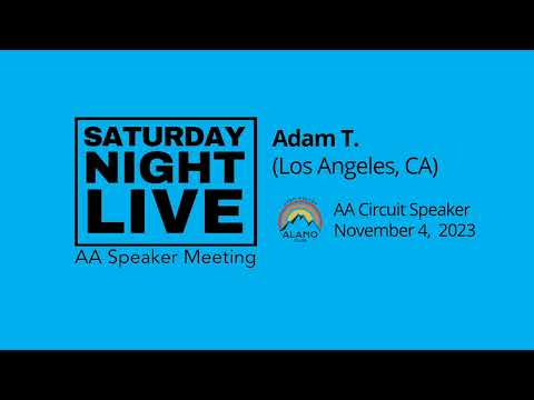 Adam T AA Speaker at Saturday Night Live Speaker meeting in Provo, UT, 11-4-23 #adamt @aa speaker
