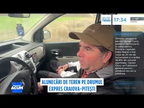 Probleme majore pe drumul expres Craiova–Pitești: pământul alunecă lângă șosea