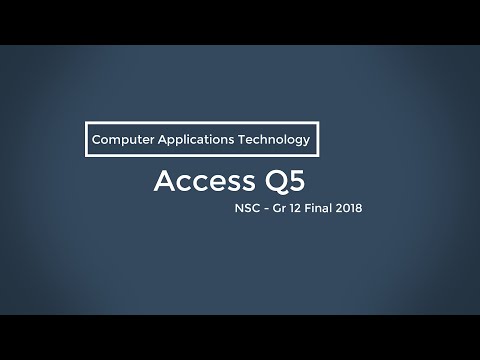 NSC CAT Nov 2018 - Q5 Access