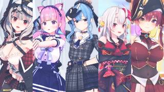 【ホロライブMMD】『気まぐれメルシィ』by 星街すいせい&湊あくあ&百鬼あやめ&宝鐘マリン&沙花叉クロヱ【4K】