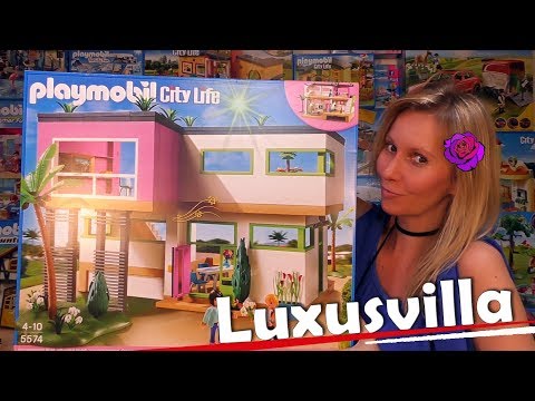 PLAYMOBIL 🏡 Luxusvilla 5574 Unboxing & Aufbau der Villa plus Kurzgeschichte 🧾 City Life