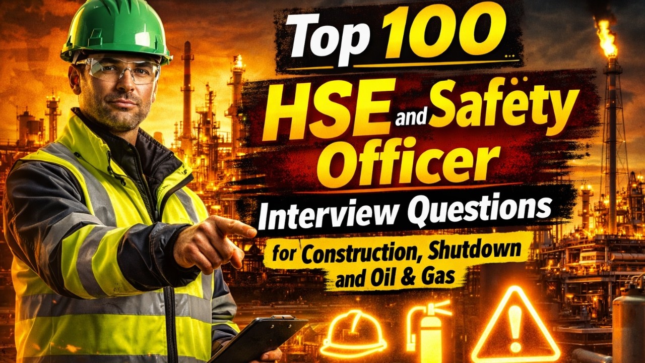 Top 100 HSE and Safety Officer Interview Questions for Construction, Shutdown and Oil & Gas