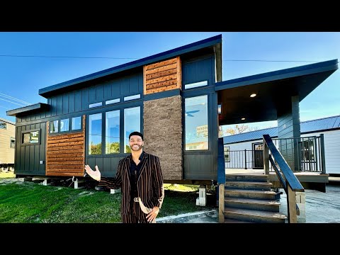 ELEGANT MODERN TINY HOME - a RRC One of a Kind Tiny Home Show Exclusive with NEW Gold Accents