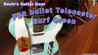 Video thumbnail for 🎸Kevin’s Guitar Gear🎸 Squier FSR Bullet Telecaster in Surf Green by KEVIN’S HATS & GUITARS -(KTG Hats)
