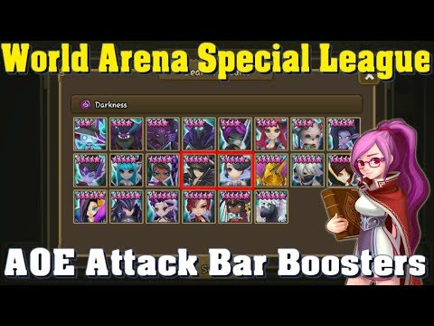 Summoners War - AOE Attack Bar Boosters!!! World Arena Special League!!!