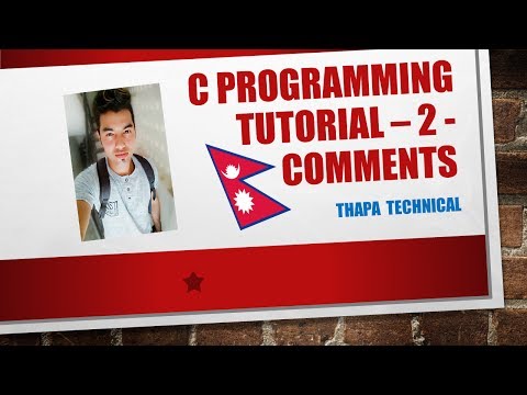 C Programming Tutorial - 2 - Comments (Nepali)