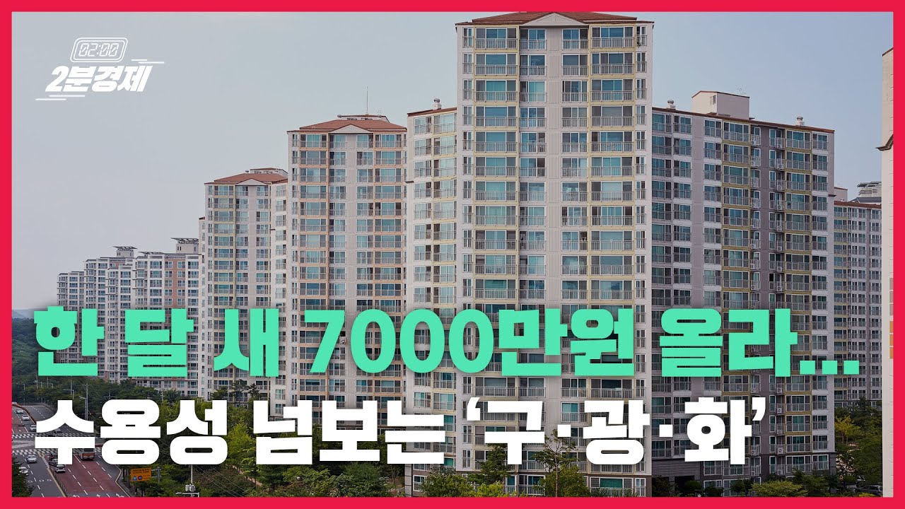 [2분경제]한 달 새 7000만원 올라... 수용성 넘보는 ‘구·광·화'