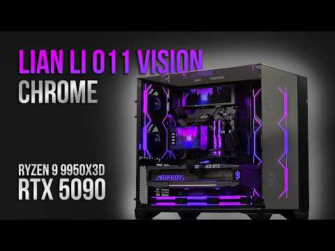 Lian Li O11 Vision Chrome High-End Gaming PC Build | Ryzen 9 9950X3D | RTX 5090 Suprim